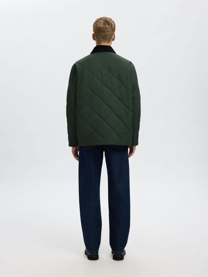 SELECTED Carlos Quilted Jacket OLIVE GREEN