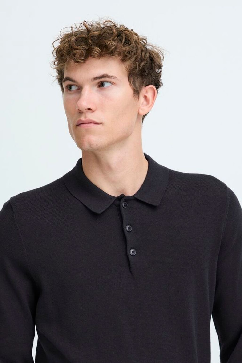 CASUAL FRIDAY Dark Navy Long Sleeve Polo