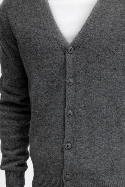 ITALIAN Lambswool Cardigan GREY