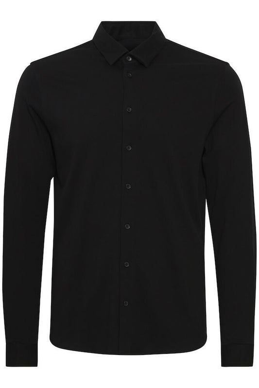 CASUAL FRIDAY Pique Jersey Shirt BLACK