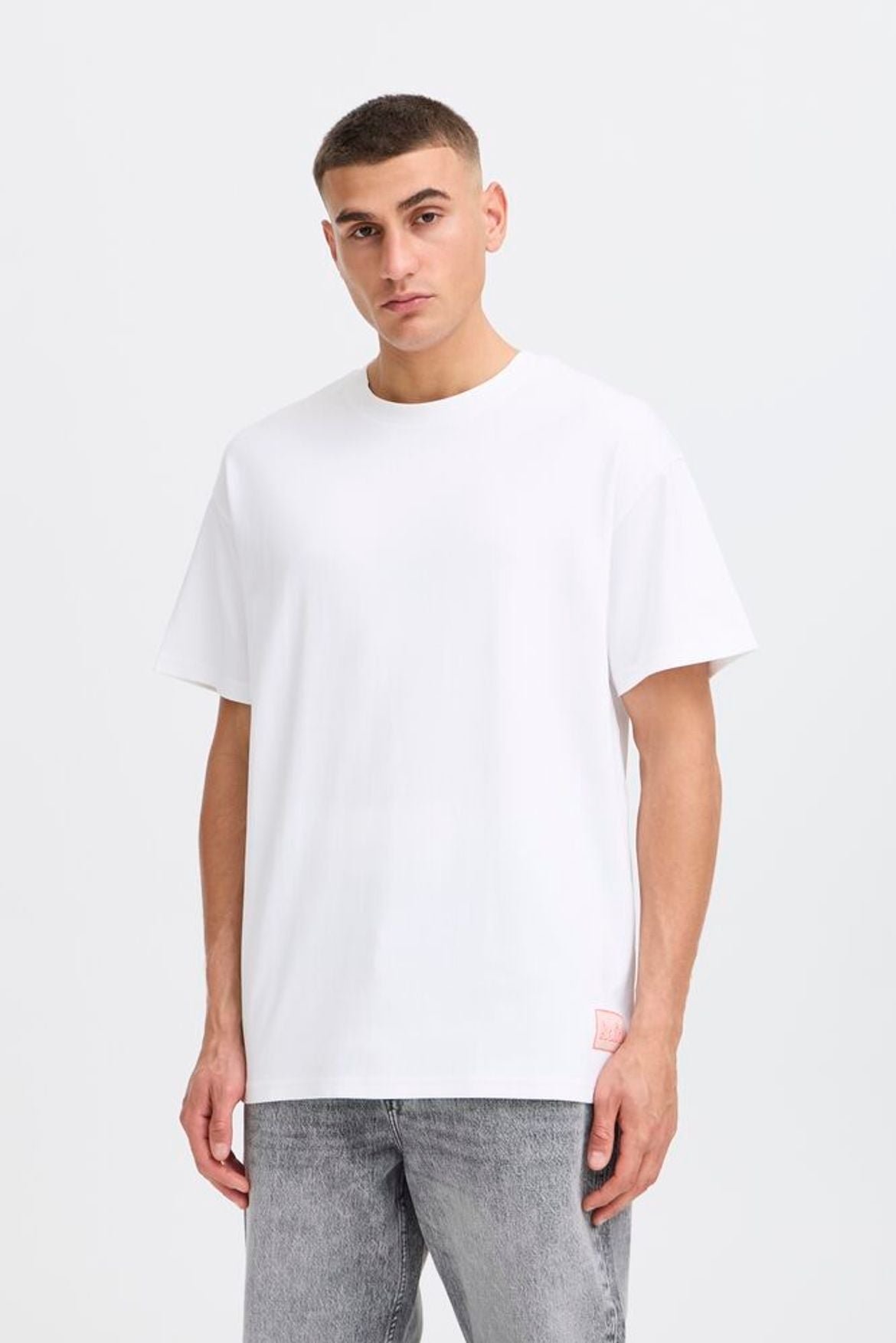 SOLID Box Fit White T-Shirt