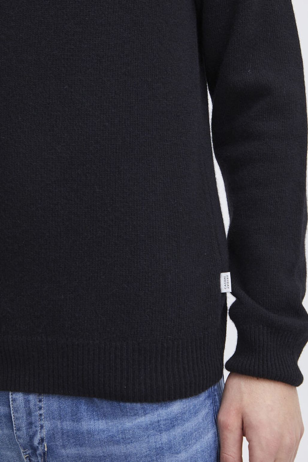 CASUAL FRIDAY Black Wool Mix Jumper