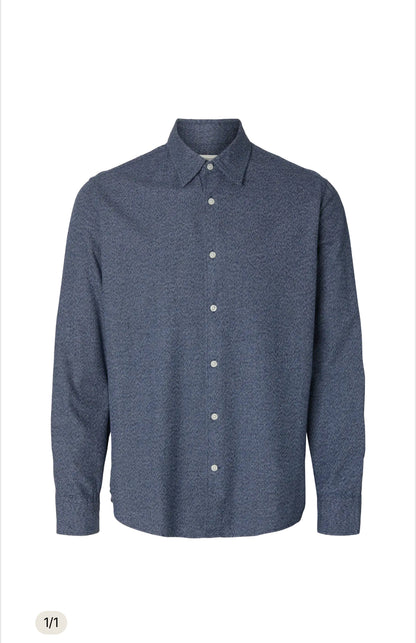 SELECTED Blue Reg Claus Noah Shirt