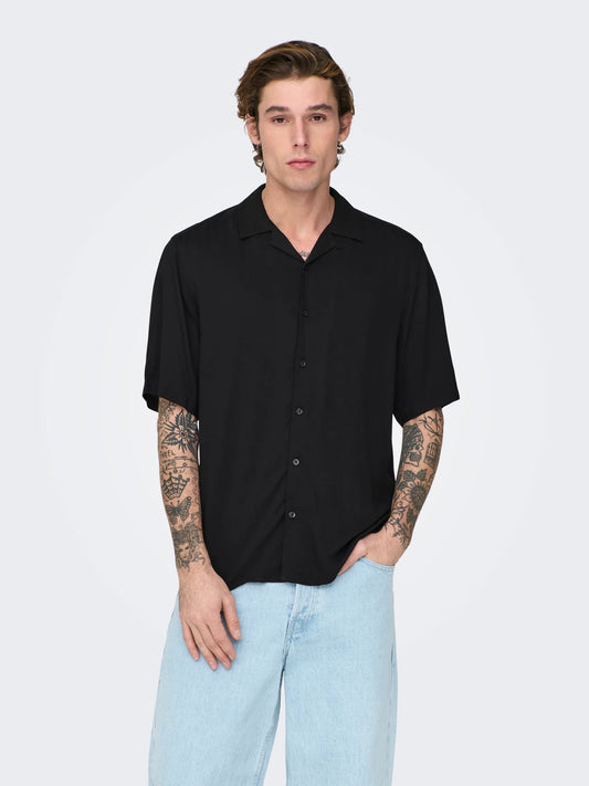 ONLY + SONS Short Sleeve Shirt BLACK