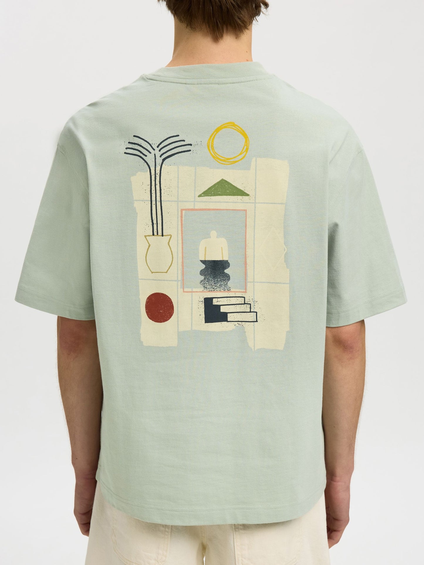 SELECTED Aqua Relax Fit Graphic T-Shirt