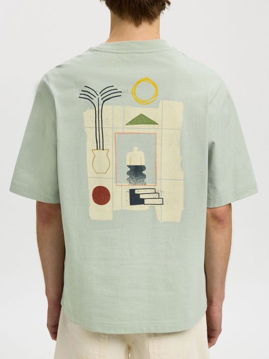 SELECTED Aqua Relax Fit Graphic T-Shirt