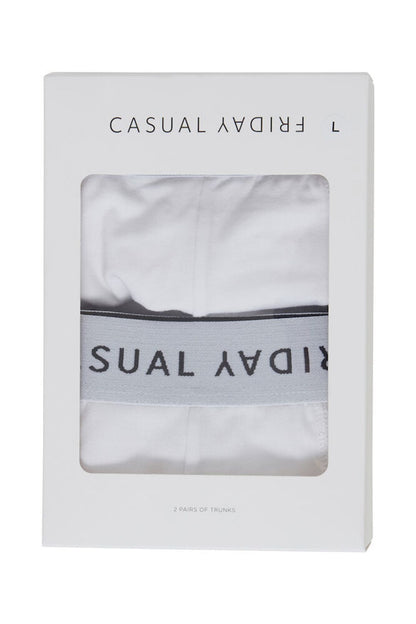 CASUAL FRIDAY White Bamboo Underwear - 2 Pack