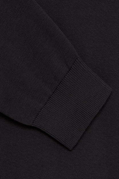 CASUAL FRIDAY Black Long Sleeve Polo