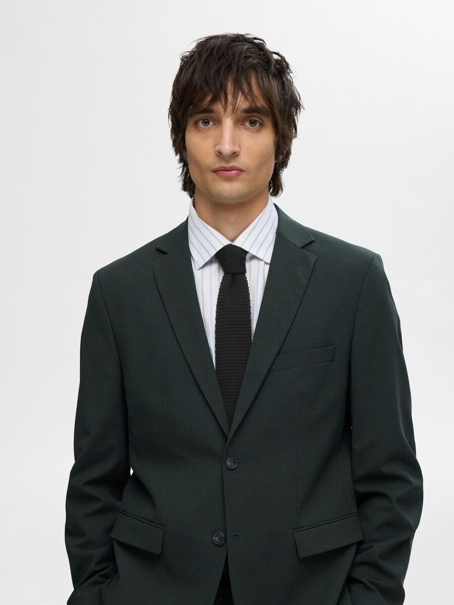 SELECTED HOMME Knitted Wool Tie Black