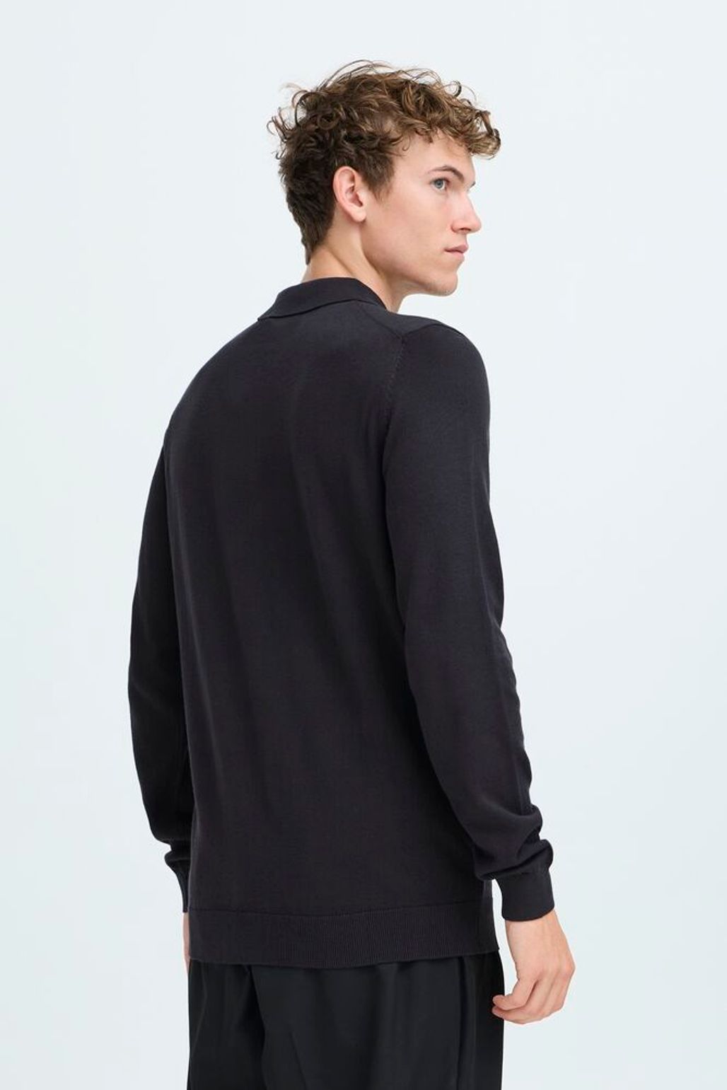 CASUAL FRIDAY Dark Navy Long Sleeve Polo