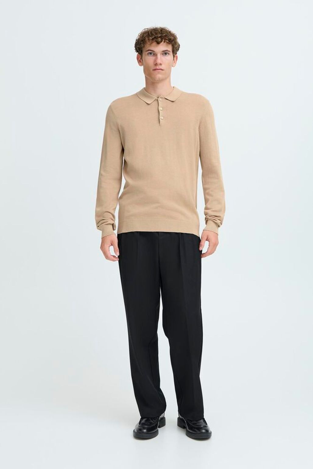 CASUAL FRIDAY Beige Long Sleeve Polo