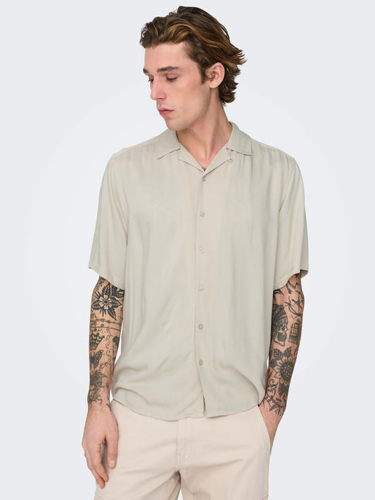 ONLY + SONS Short Sleeve Shirt STONE