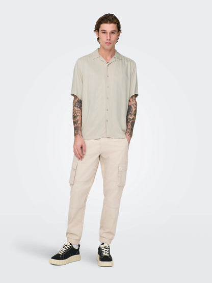 ONLY + SONS Short Sleeve Shirt STONE