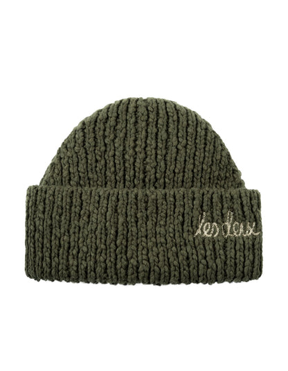 LES DEUX Cotton Beanie GREEN