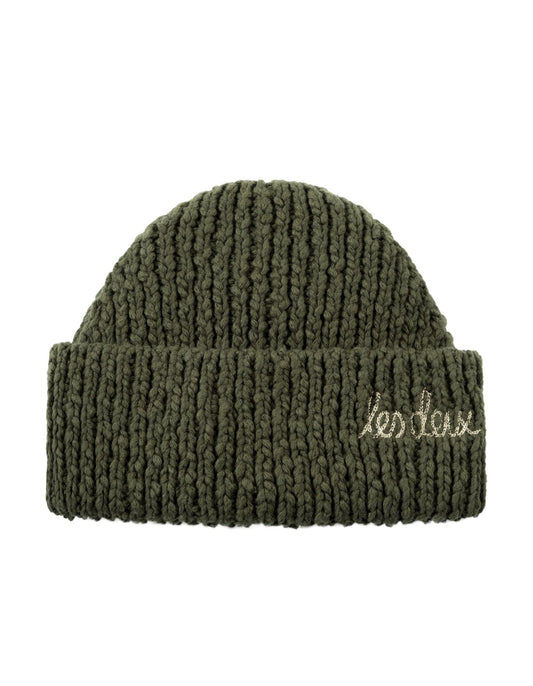LES DEUX Cotton Beanie GREEN