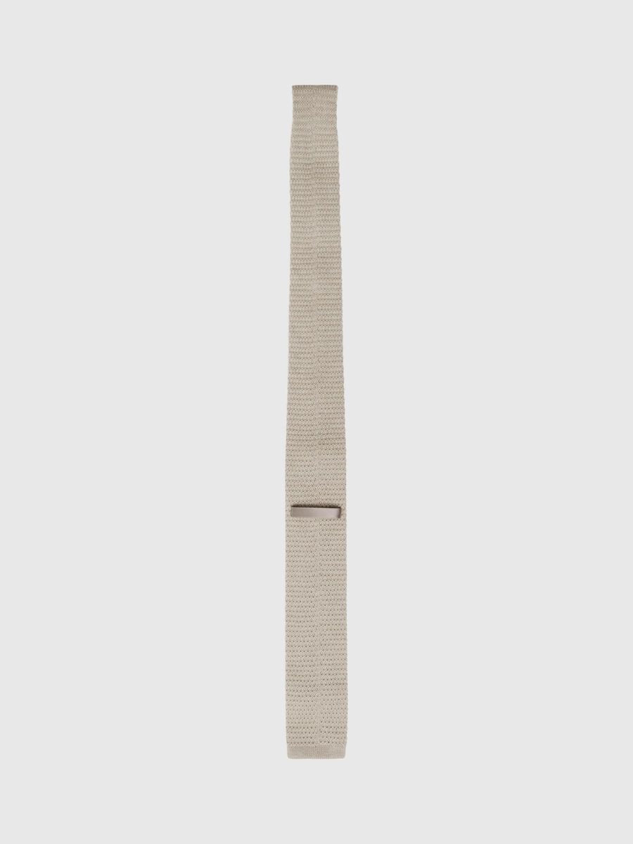 SELECTED HOMME Knitted Wool Tie Sand