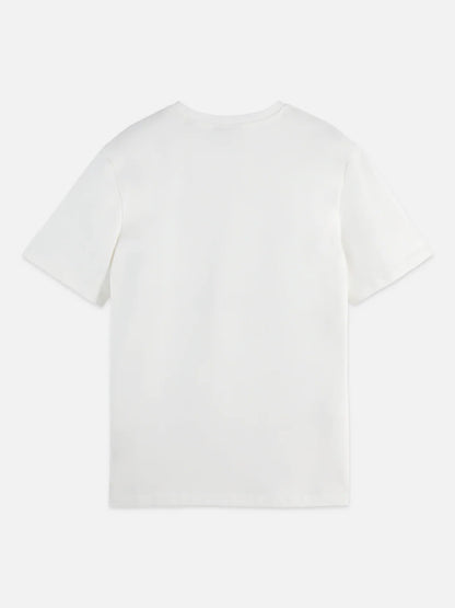 Scotch & Soda Regular fit artwork white T-shirt