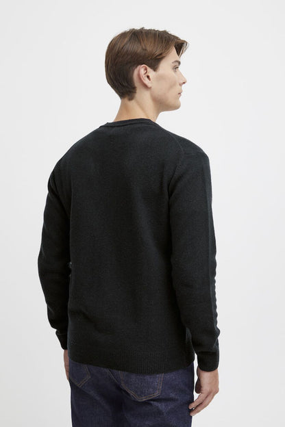 ITALIAN Lambswool Cardigan BLACK