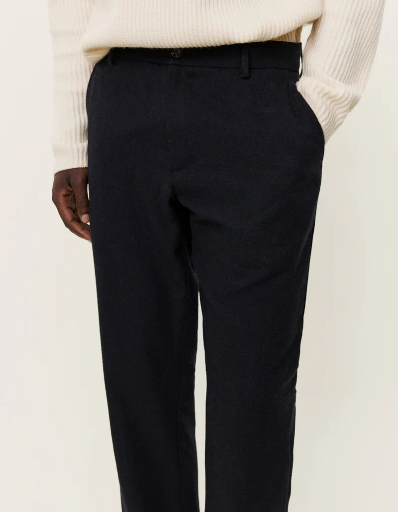 LES DEUX Como Reg Wool Suit Pants NAVY