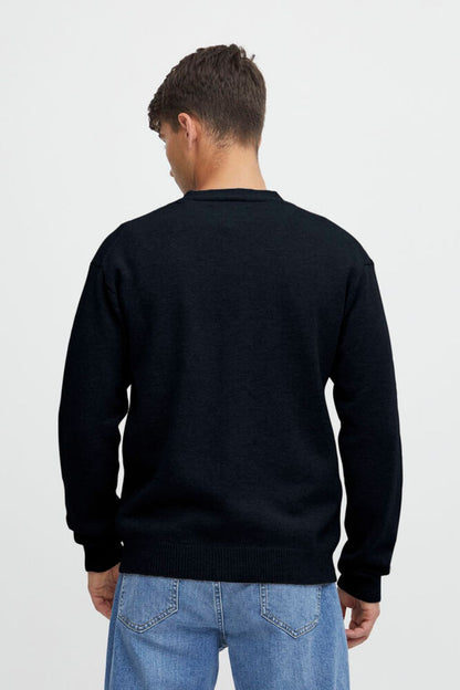 ITALIAN Lambswool Cardigan Dark NAVY