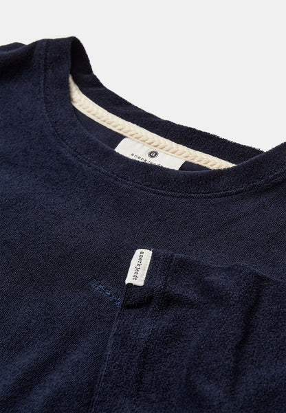 ANERKJENDT Navy Frotte Tee