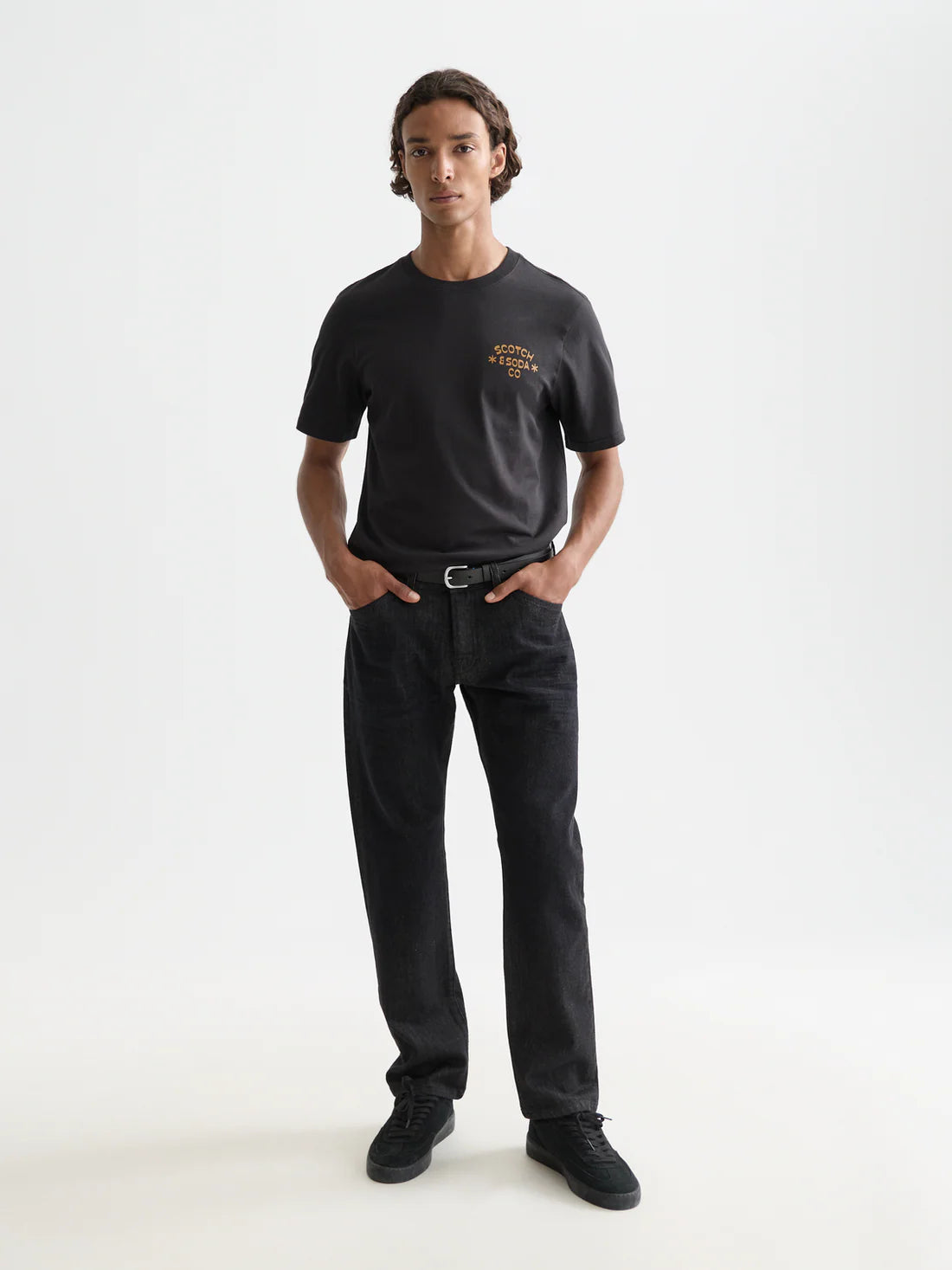 Scotch & Soda Regular fit artwork black T-shirt