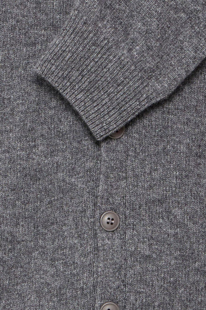 ITALIAN Lambswool Cardigan GREY