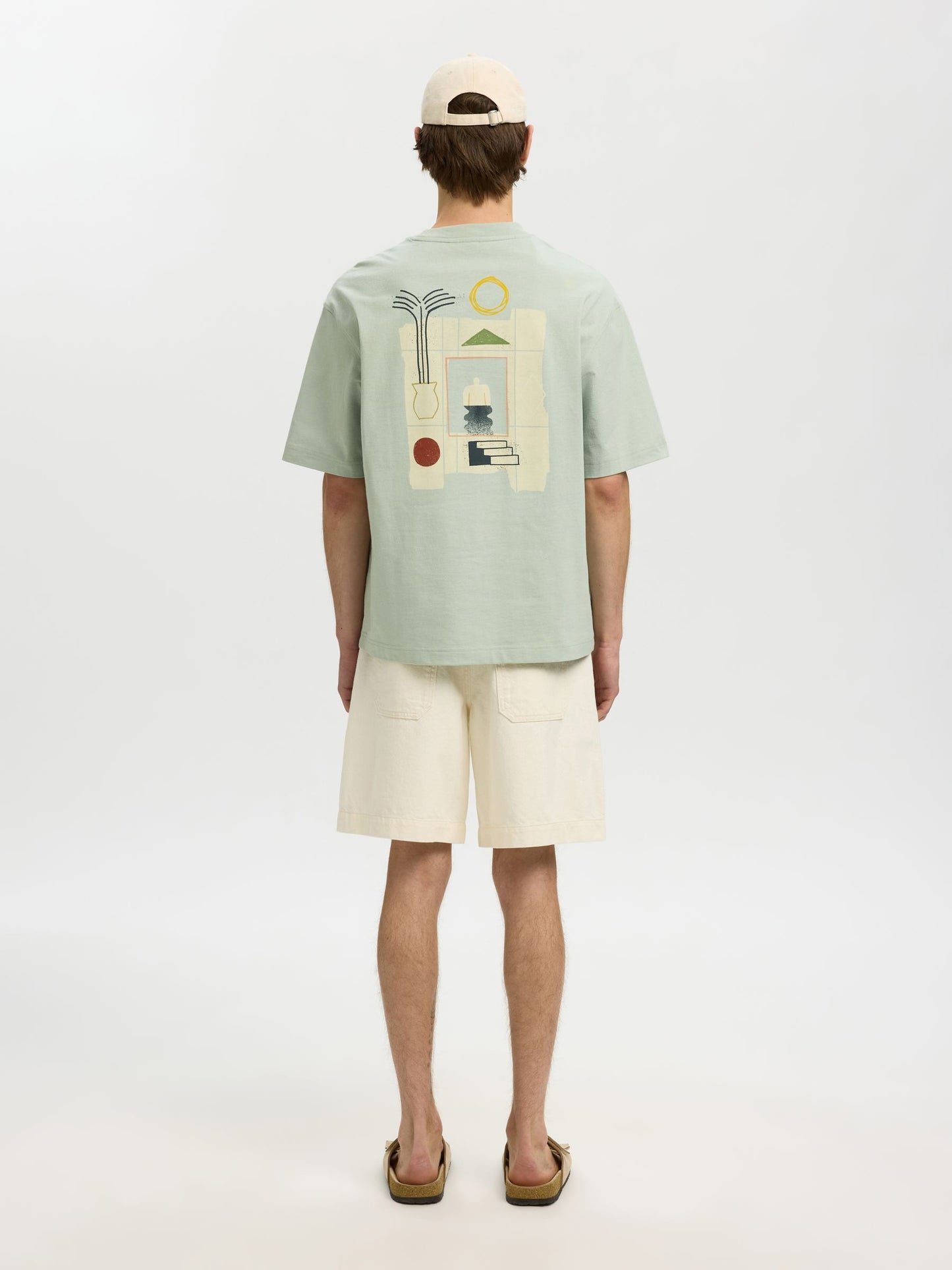 SELECTED Aqua Relax Fit Graphic T-Shirt