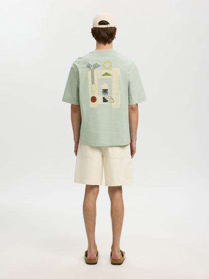 SELECTED Aqua Relax Fit Graphic T-Shirt