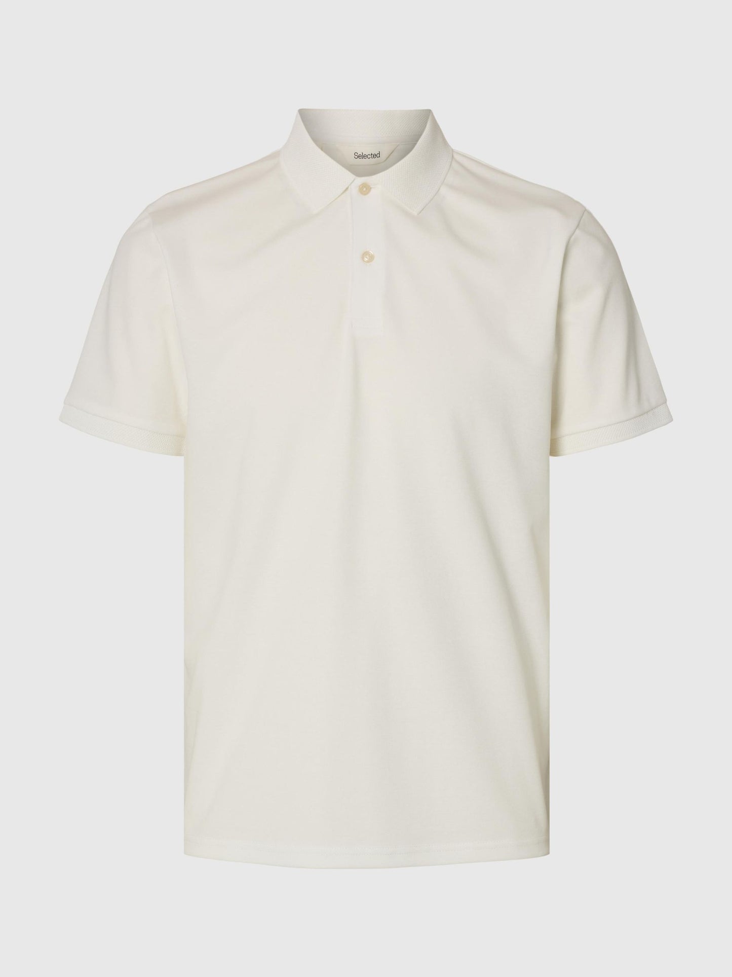 SELECTED HOMME Ecru Slim Fit Polo