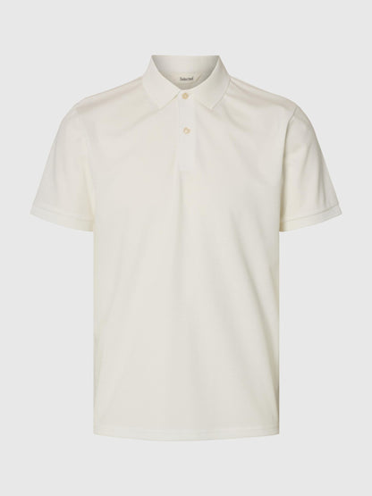 SELECTED HOMME Ecru Slim Fit Polo