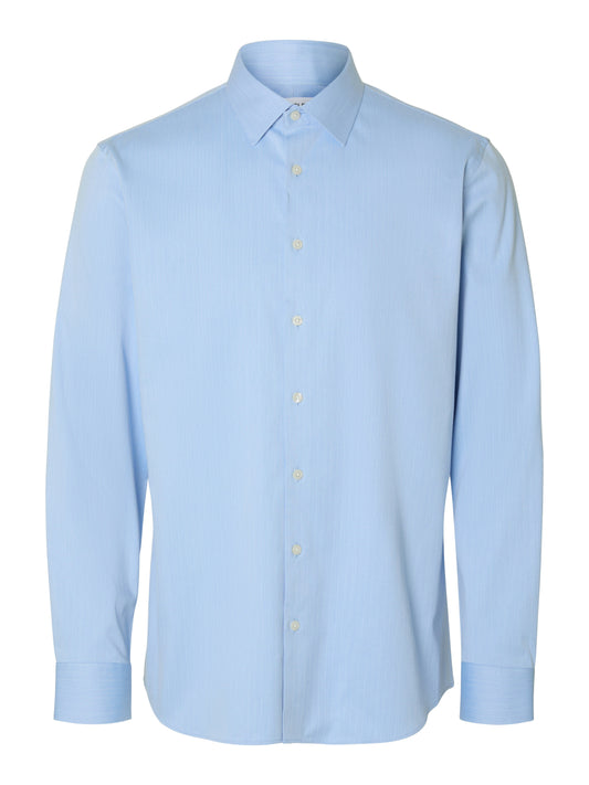 SELECTED HOMME Blue Dobby Performance Dress Shirt