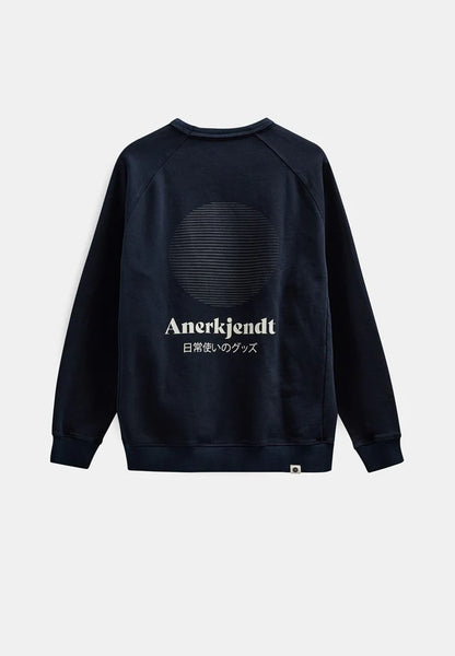 ANERKJENDT Navy Japanese Sweatshirt