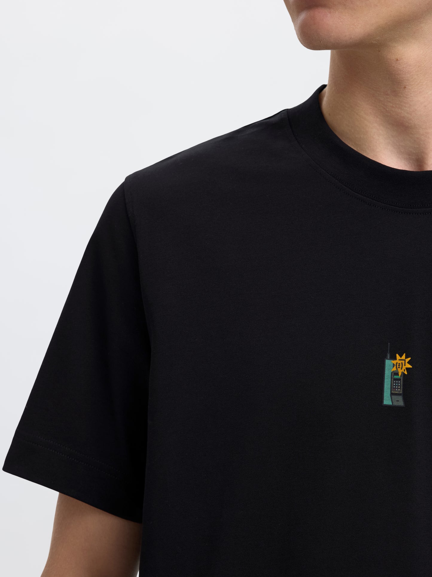 SELECTED HOMME Black Pete Graphic Tee