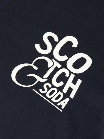 Scotch & Soda Logo T shirt Navy Blue