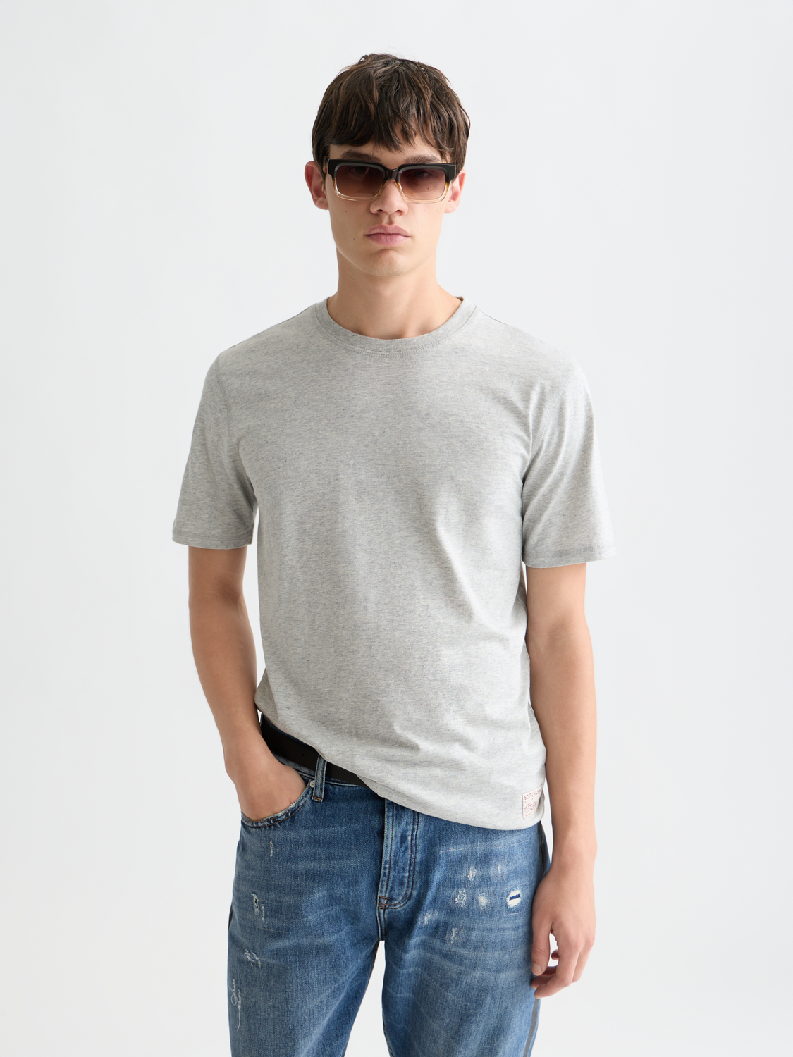 Scotch & Soda Grey Melange T-Shirt