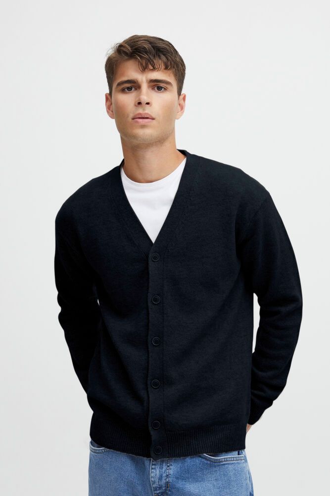 ITALIAN Lambswool Cardigan Dark NAVY
