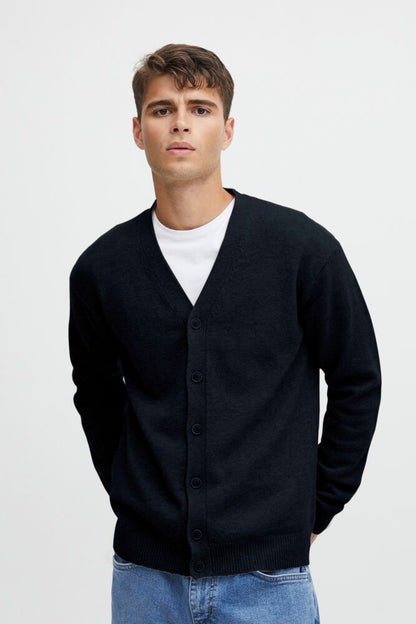 ITALIAN Lambswool Cardigan Dark NAVY