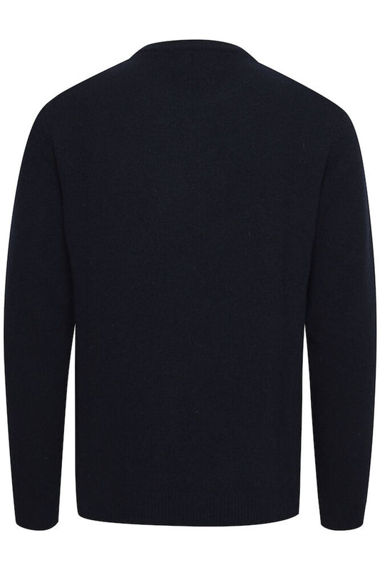 CASUAL FRIDAY Navy Blue Wool Mix Jumper