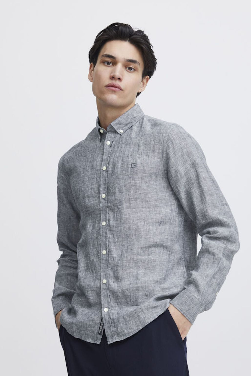 Casual Friday Grey Linen Shirt