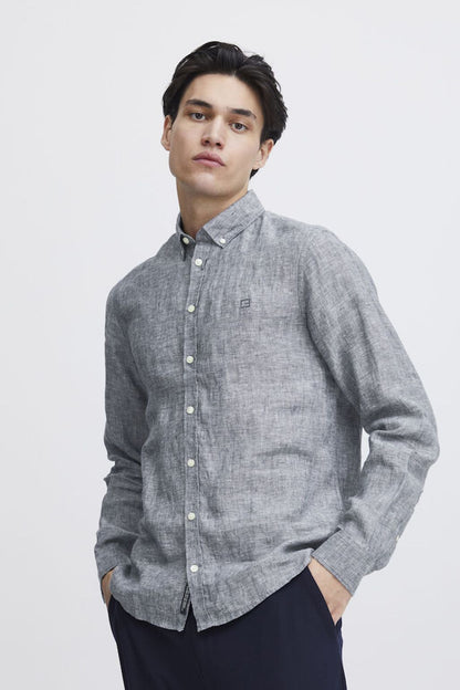 Casual Friday Grey Linen Shirt