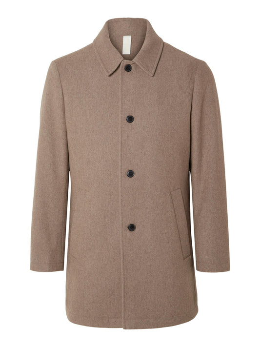 SELECTED HOMME Wool Coat  Brown