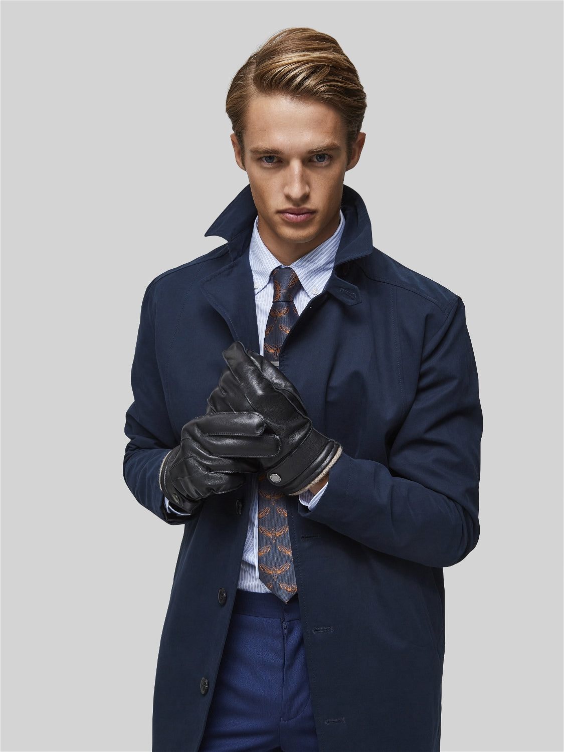 SELECTED HOMME Leather Gloves Black