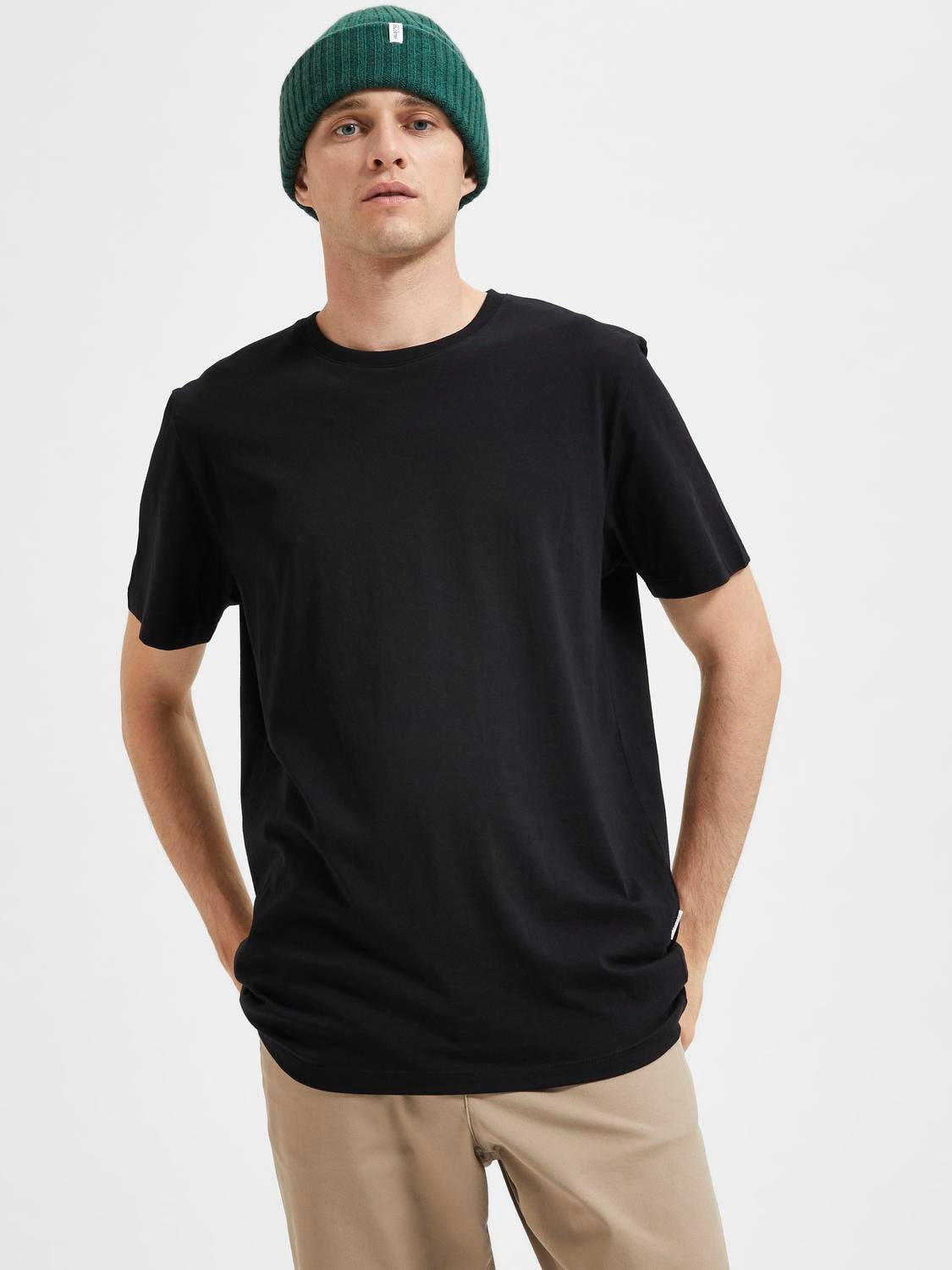 SELECTED HOMME Basic T-Shirt BLACK