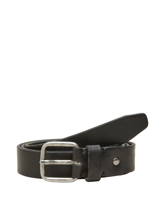 SELECTED HOMME Leather Belt BLACK