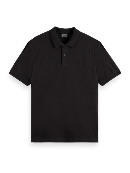 SCOTCH AND SODA Pique Polo BLACK