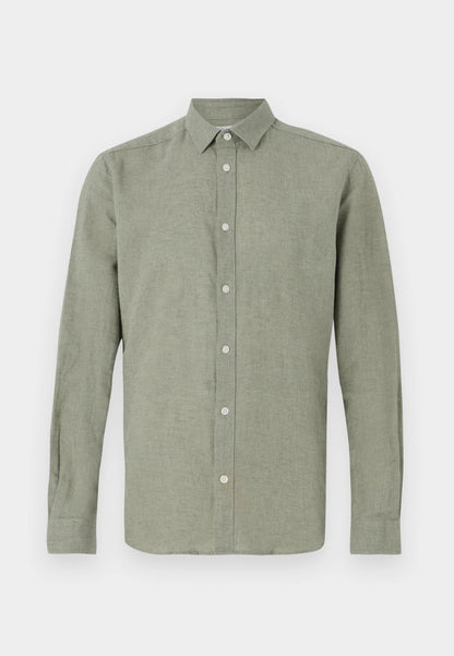 Only and Sons Linen Shirt Green