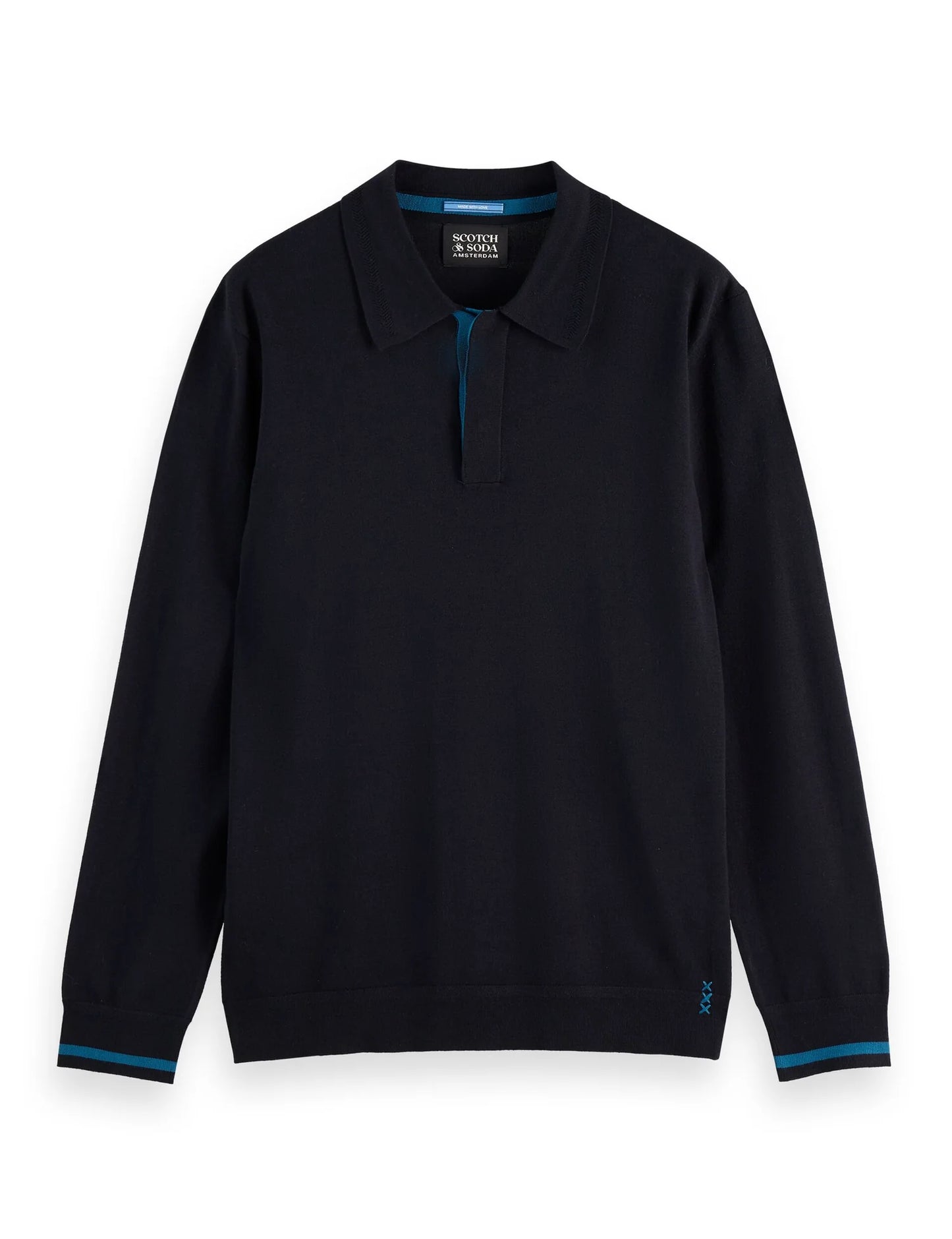 SCOTCH AND SODA Knitted Long Sleeve Polo