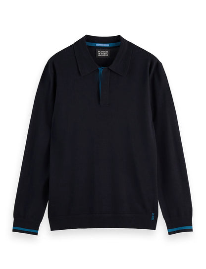 SCOTCH AND SODA Knitted Long Sleeve Polo