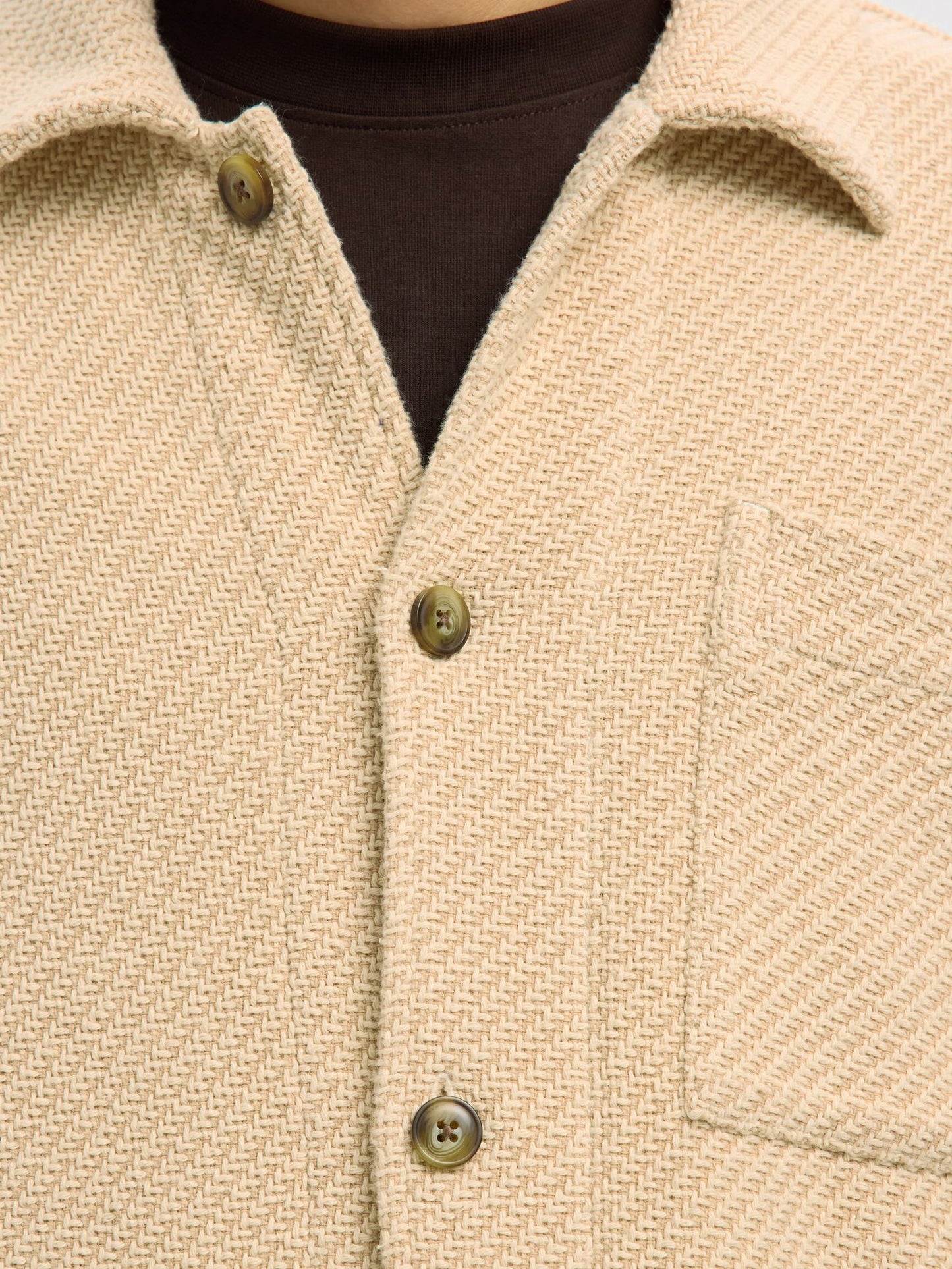 SELECTED Egret Structure Over-Shirt